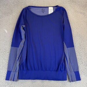 Nike Dri-FIT Shirt Mens Medium Blue Long‎ Sleeve Athletic Lightweight Running